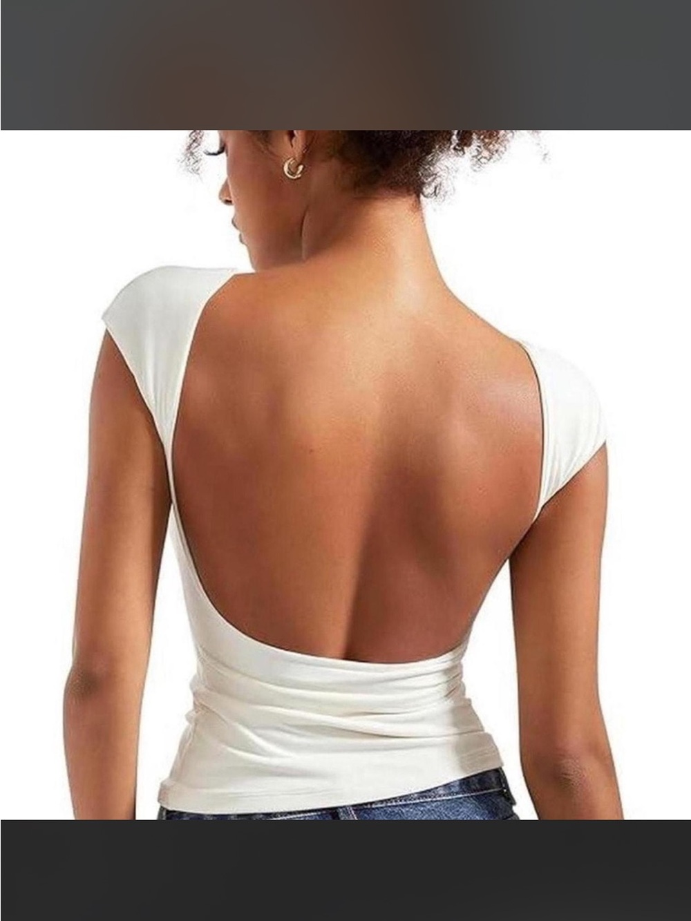 White Fox Boutique Backless Sleeveless Low Back Women's Tank Top